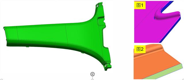 汽车里的立柱内饰板本体的注塑模具设计方法总结