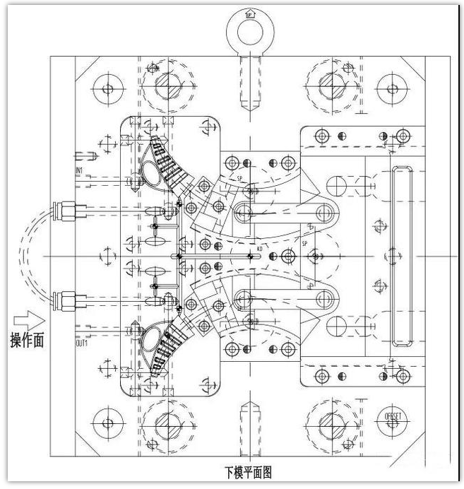 按摩仪索环圆弧抽芯设计，经典模具案列分享